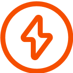 Lower energy and emissions footprint icon